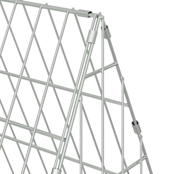 vidaXL Klietka pre králiky Strieborná 110 x 55 x 55 cm – Obrázok 10