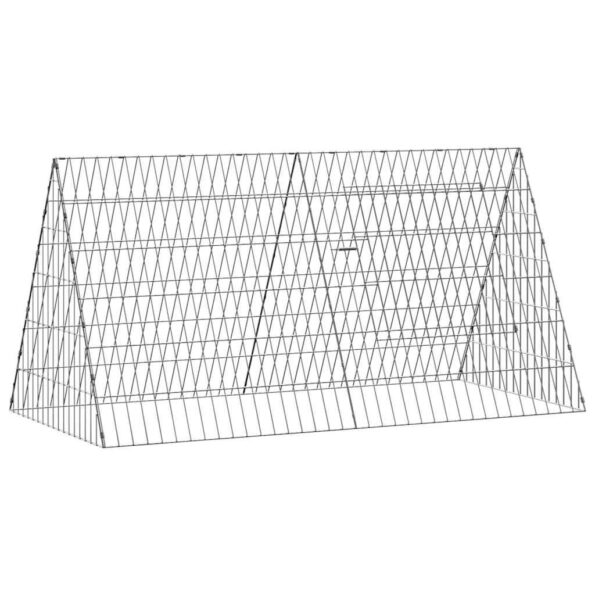 vidaXL Klietka pre králiky Strieborná 110 x 55 x 55 cm – Obrázok 2