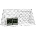 vidaXL Klietka pre králiky Strieborná 110 x 55 x 55 cm – Obrázok 3