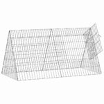 vidaXL Klietka pre králiky Strieborná 110 x 55 x 55 cm – Obrázok 5