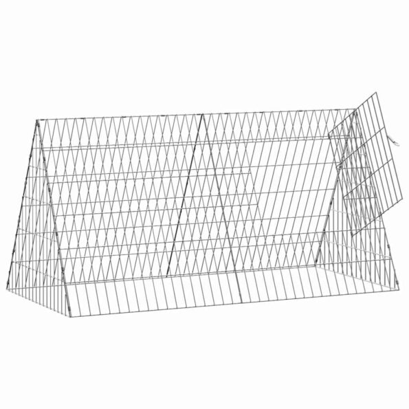 vidaXL Klietka pre králiky Strieborná 110 x 55 x 55 cm – Obrázok 5