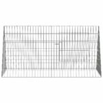 vidaXL Klietka pre králiky Strieborná 110 x 55 x 55 cm – Obrázok 6