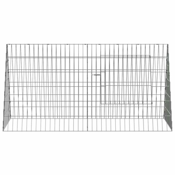 vidaXL Klietka pre králiky Strieborná 110 x 55 x 55 cm – Obrázok 6