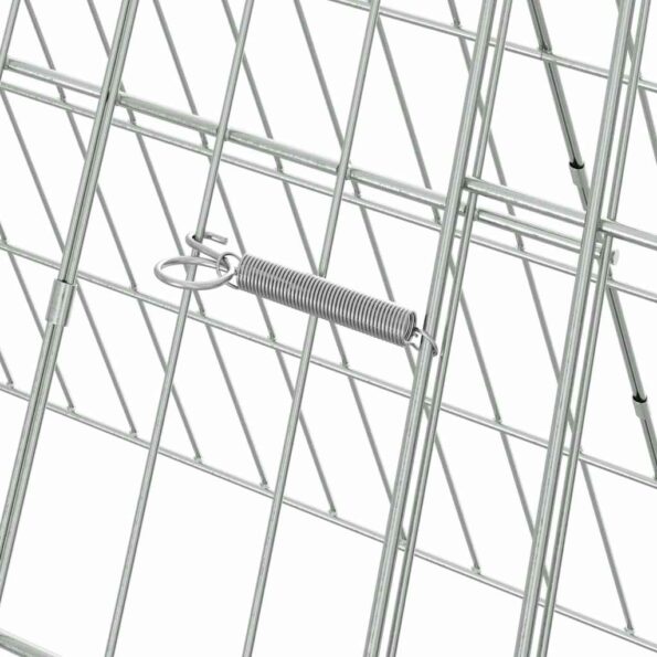vidaXL Klietka pre králiky Strieborná 110 x 55 x 55 cm – Obrázok 8
