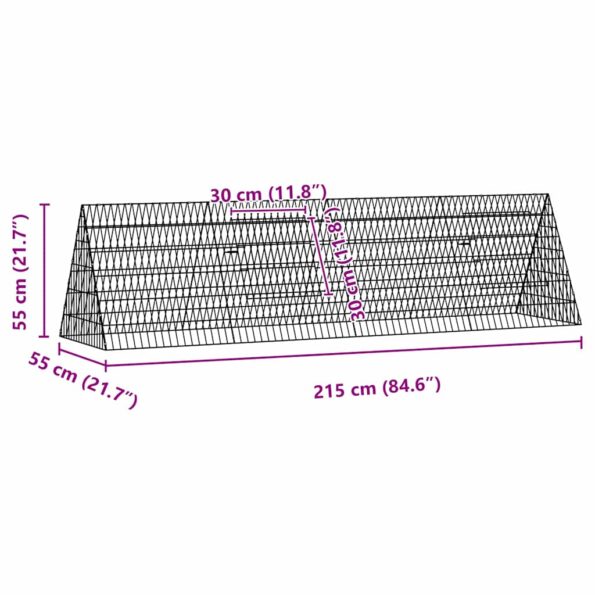 vidaXL Klietka pre králiky Strieborná 215 x 55 x 55 cm – Obrázok 11