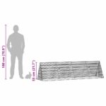 vidaXL Klietka pre králiky Strieborná 215 x 55 x 55 cm – Obrázok 12