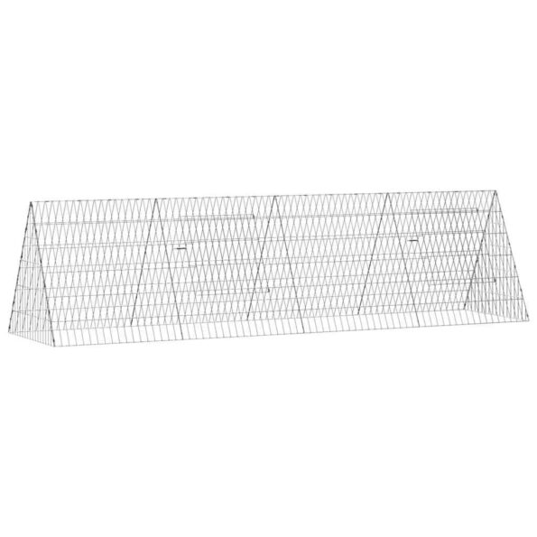 vidaXL Klietka pre králiky Strieborná 215 x 55 x 55 cm – Obrázok 2