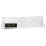 vidaXL Klietka pre králiky Strieborná 215 x 55 x 55 cm – Obrázok 3