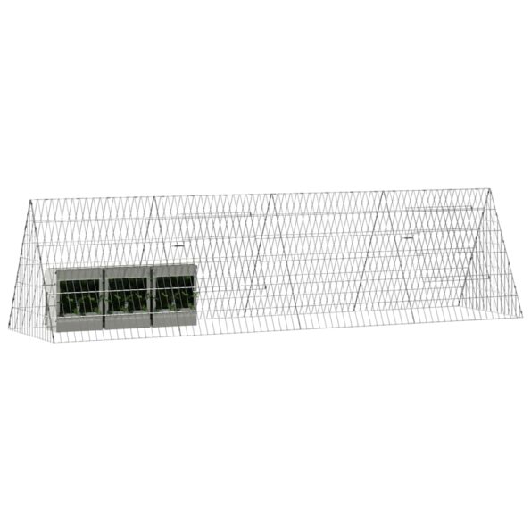 vidaXL Klietka pre králiky Strieborná 215 x 55 x 55 cm – Obrázok 3