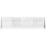 vidaXL Klietka pre králiky Strieborná 215 x 55 x 55 cm – Obrázok 6