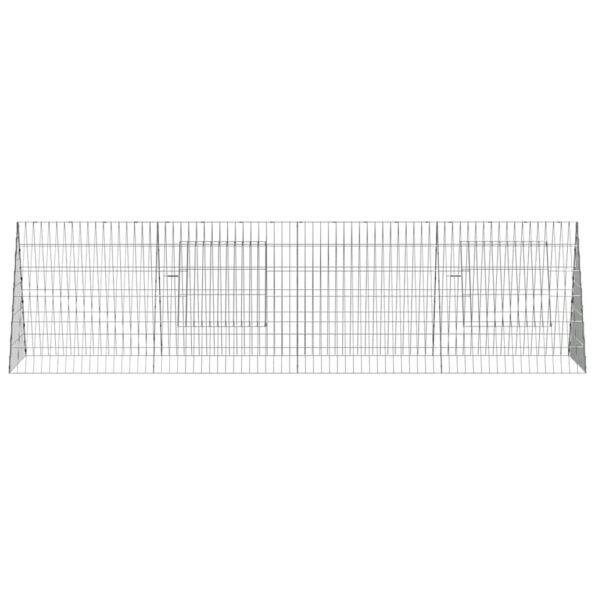 vidaXL Klietka pre králiky Strieborná 215 x 55 x 55 cm – Obrázok 6
