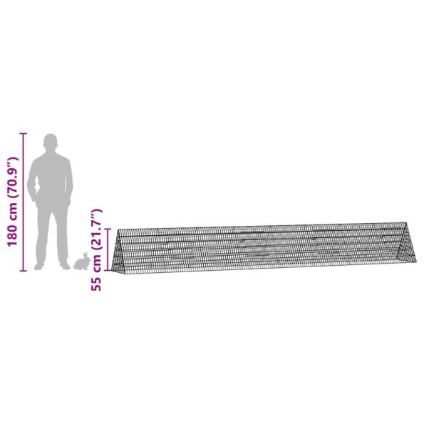 vidaXL Klietka pre králiky Strieborná 650 x 55 x 55 cm – Obrázok 12