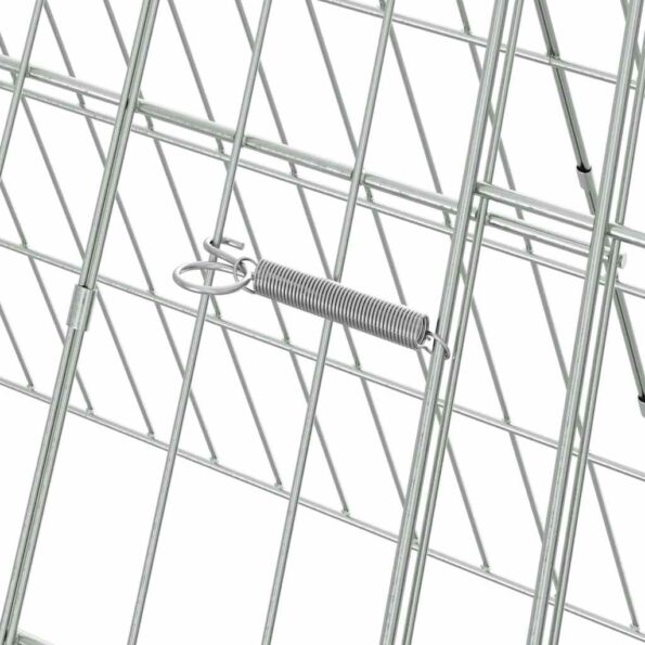 vidaXL Klietka pre králiky Strieborná 650 x 55 x 55 cm – Obrázok 8