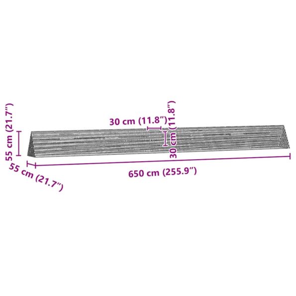 vidaXL Klietka pre králiky Strieborná 650 x 55 x 55 cm – Obrázok 11