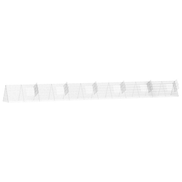 vidaXL Klietka pre králiky Strieborná 650 x 55 x 55 cm – Obrázok 5