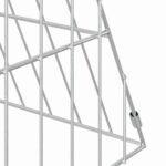 vidaXL Klietka pre králiky Strieborná 650 x 55 x 55 cm – Obrázok 9