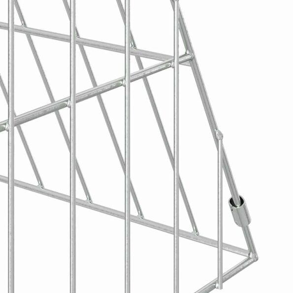 vidaXL Klietka pre králiky Strieborná 650 x 55 x 55 cm – Obrázok 9