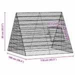 vidaXL Klietka pre králiky Strieborná 110 x 100 x 85 cm – Obrázok 11