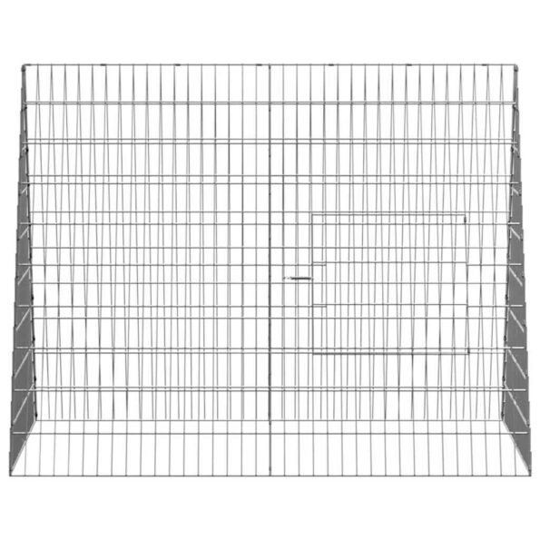 vidaXL Klietka pre králiky Strieborná 110 x 100 x 85 cm – Obrázok 6