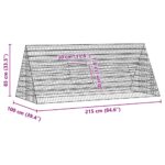 vidaXL Klietka pre králiky Strieborná 215 x 100 x 85 cm – Obrázok 11