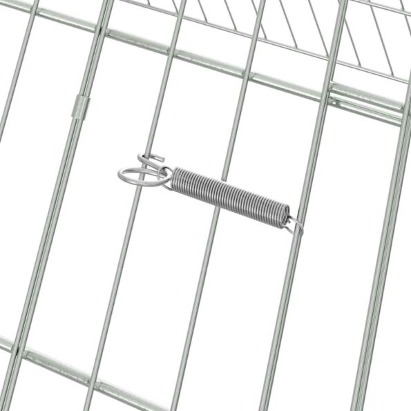 vidaXL Klietka pre králiky Strieborná 215 x 100 x 85 cm – Obrázok 8