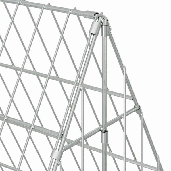 vidaXL Klietka pre králiky Strieborná 650 x 100 x 85 cm – Obrázok 10