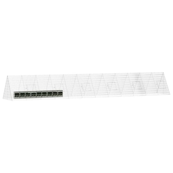 vidaXL Klietka pre králiky Strieborná 650 x 100 x 85 cm – Obrázok 3