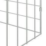 vidaXL Klietka pre králiky Strieborná 100 x 78 x 78 cm – Obrázok 10