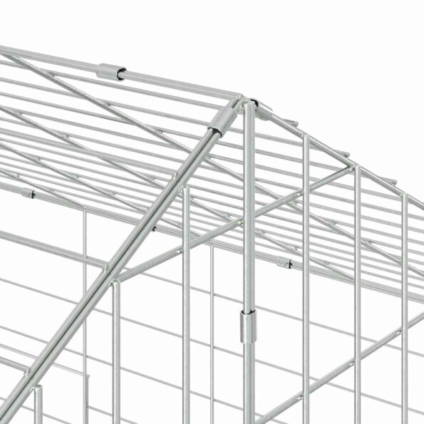 vidaXL Klietka pre králiky Strieborná 100 x 78 x 78 cm – Obrázok 11