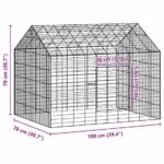 vidaXL Klietka pre králiky Strieborná 100 x 78 x 78 cm – Obrázok 12