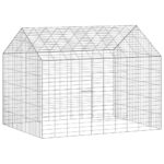 vidaXL Klietka pre králiky Strieborná 100 x 78 x 78 cm – Obrázok 2