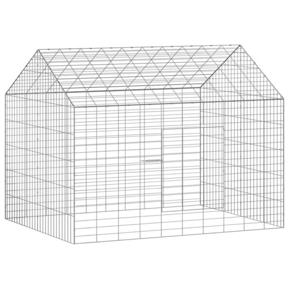vidaXL Klietka pre králiky Strieborná 100 x 78 x 78 cm – Obrázok 2