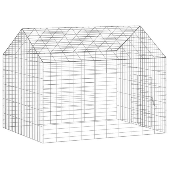 vidaXL Klietka pre králiky Strieborná 100 x 78 x 78 cm – Obrázok 6