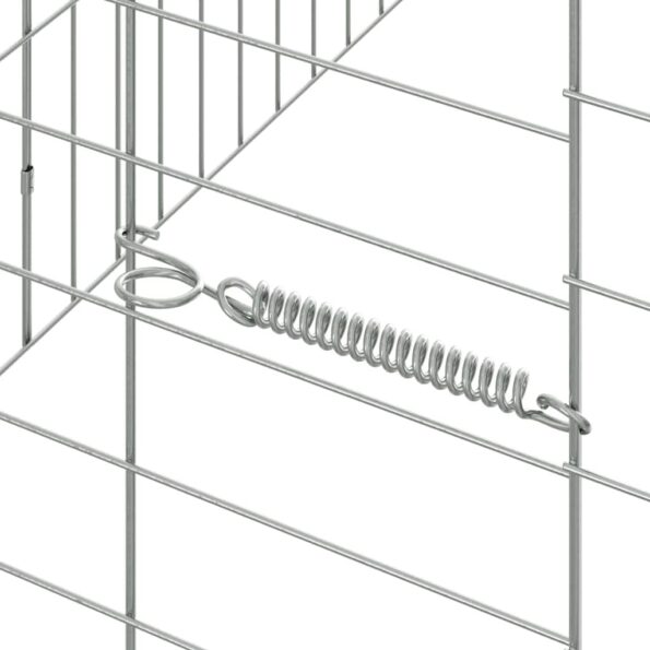 vidaXL Klietka pre králiky Strieborná 100 x 78 x 78 cm – Obrázok 9