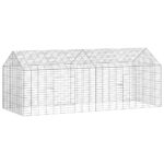 vidaXL Klietka pre králiky Strieborná 200 x 78 x 78 cm – Obrázok 2