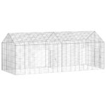 vidaXL Klietka pre králiky Strieborná 200 x 78 x 78 cm – Obrázok 6