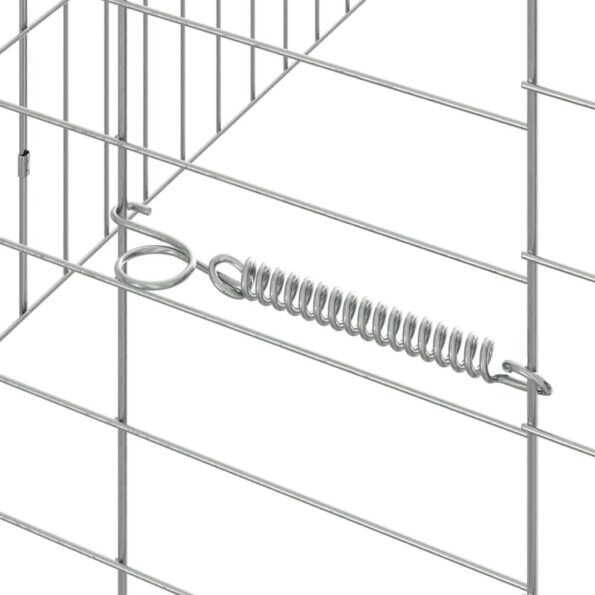 vidaXL Klietka pre králiky Strieborná 200 x 78 x 78 cm – Obrázok 9