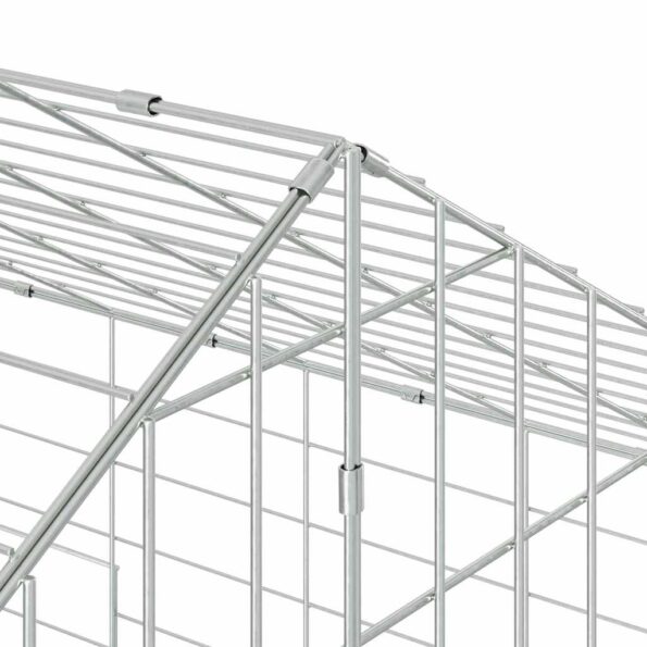 vidaXL Klietka pre králiky Strieborná 600 x 78 x 78 cm – Obrázok 11