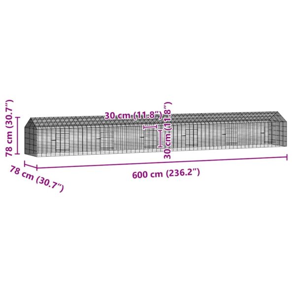 vidaXL Klietka pre králiky Strieborná 600 x 78 x 78 cm – Obrázok 12