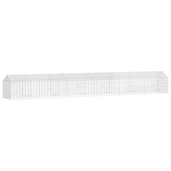 vidaXL Klietka pre králiky Strieborná 600 x 78 x 78 cm – Obrázok 2