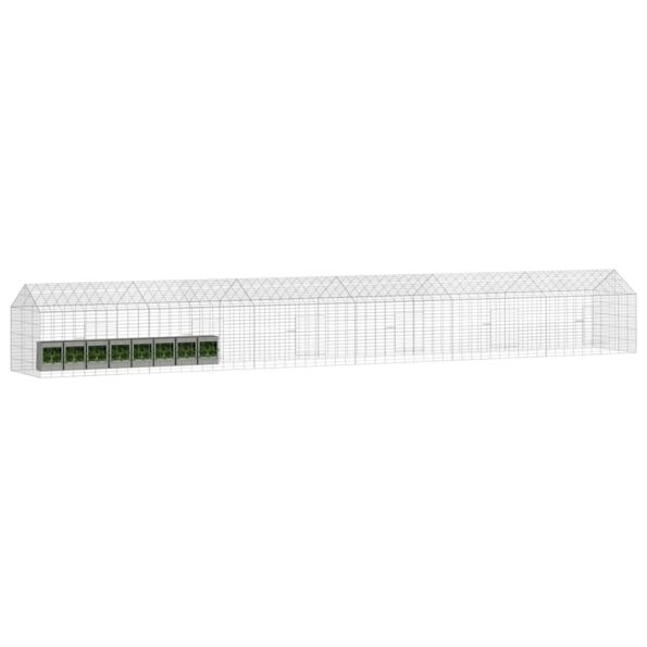 vidaXL Klietka pre králiky Strieborná 600 x 78 x 78 cm – Obrázok 3
