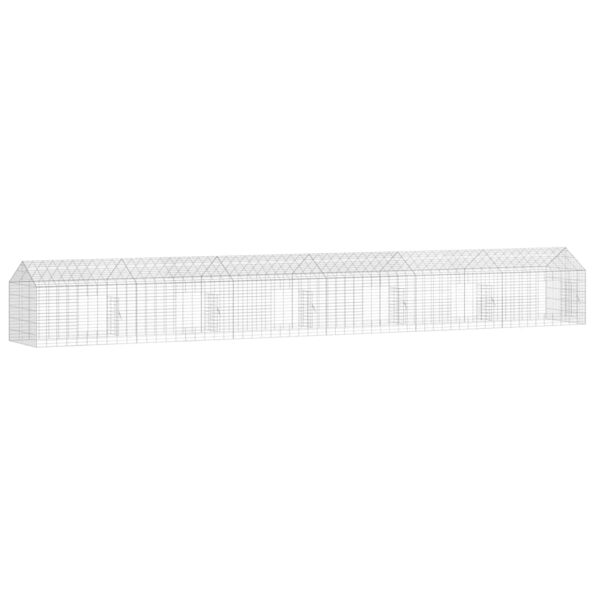 vidaXL Klietka pre králiky Strieborná 600 x 78 x 78 cm – Obrázok 6