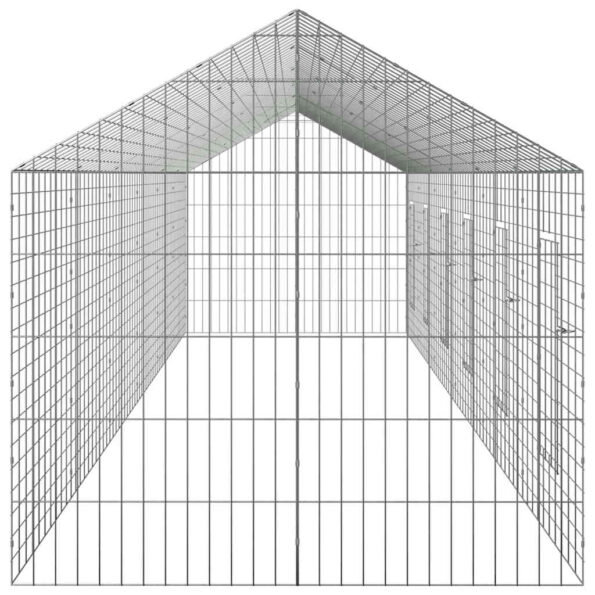 vidaXL Klietka pre králiky Strieborná 600 x 78 x 78 cm – Obrázok 8