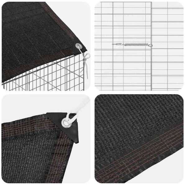 vidaXL Klietka pre králiky Strieborná 100 x 78 x 78 cm – Obrázok 10
