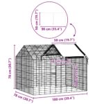 vidaXL Klietka pre králiky Strieborná 100 x 78 x 78 cm – Obrázok 12