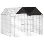 vidaXL Klietka pre králiky Strieborná 100 x 78 x 78 cm – Obrázok 2