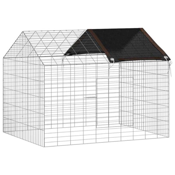vidaXL Klietka pre králiky Strieborná 100 x 78 x 78 cm – Obrázok 2