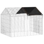 vidaXL Klietka pre králiky Strieborná 100 x 78 x 78 cm – Obrázok 6