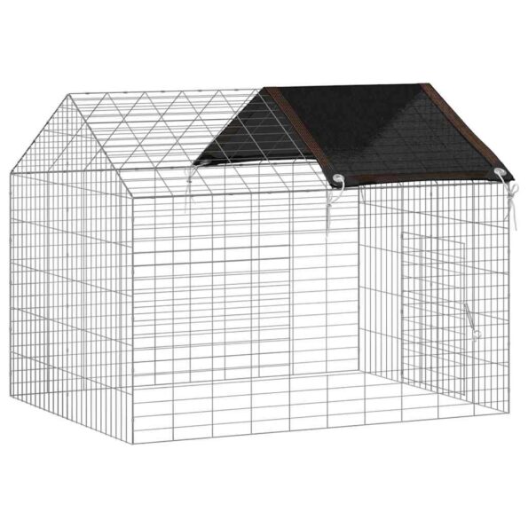 vidaXL Klietka pre králiky Strieborná 100 x 78 x 78 cm – Obrázok 6