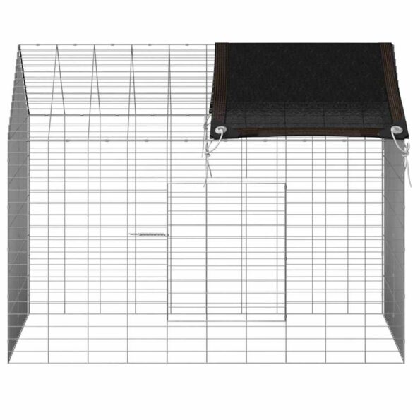 vidaXL Klietka pre králiky Strieborná 100 x 78 x 78 cm – Obrázok 8